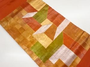 引箔幾何学模様名古屋帯